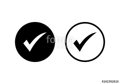 500x350 Check Icon Vector Check Mark Icon Check List Button Icon Stock