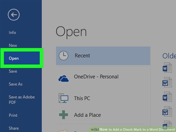 Check Mark Icon Text