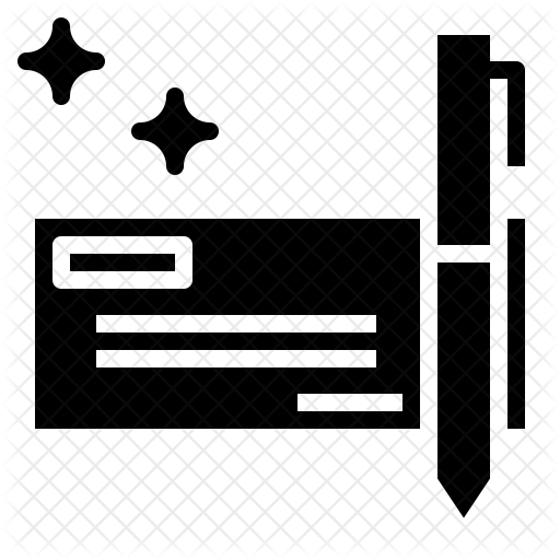 512x512 Check Payment Icon Of Glyph Style