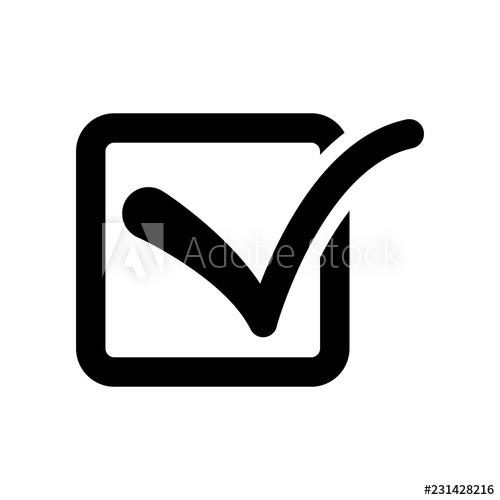 500x500 Check Square Icon Trendy Check Square Logo Concept On White