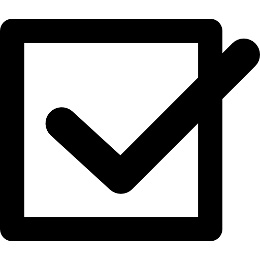 512x512 Check Square With Verification Sign