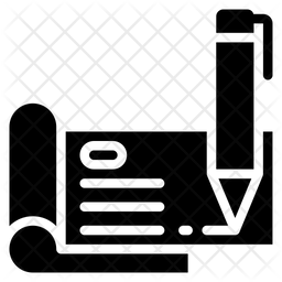 256x256 Sign Checkbook Icon Of Glyph Style