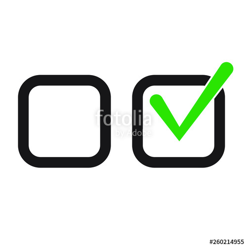 500x500 Checkbox Set With Blank And Checked Checkbox Vector Icon Stock