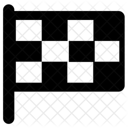 256x256 Checkered Flag Icon Of Glyph Style