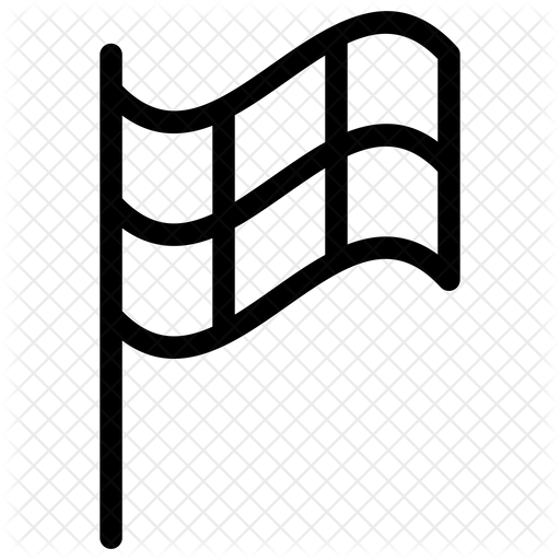 512x512 Checkered Flag Icon Of Line Style