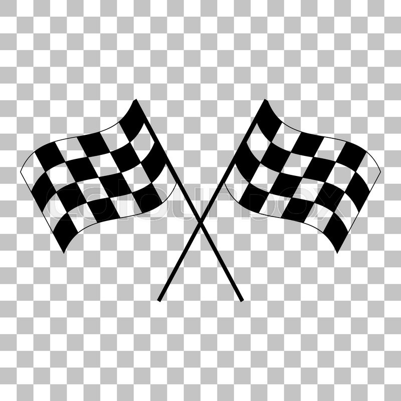 800x800 Crossed Checkered Flags Logo Waving In Stock Vector Colourbox