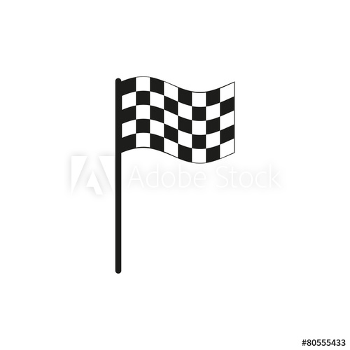 500x500 The Checkered Flag Icon Finish Symbol Flat