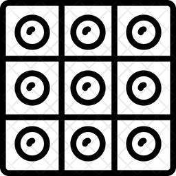 256x256 Checkers Icon Of Line Style