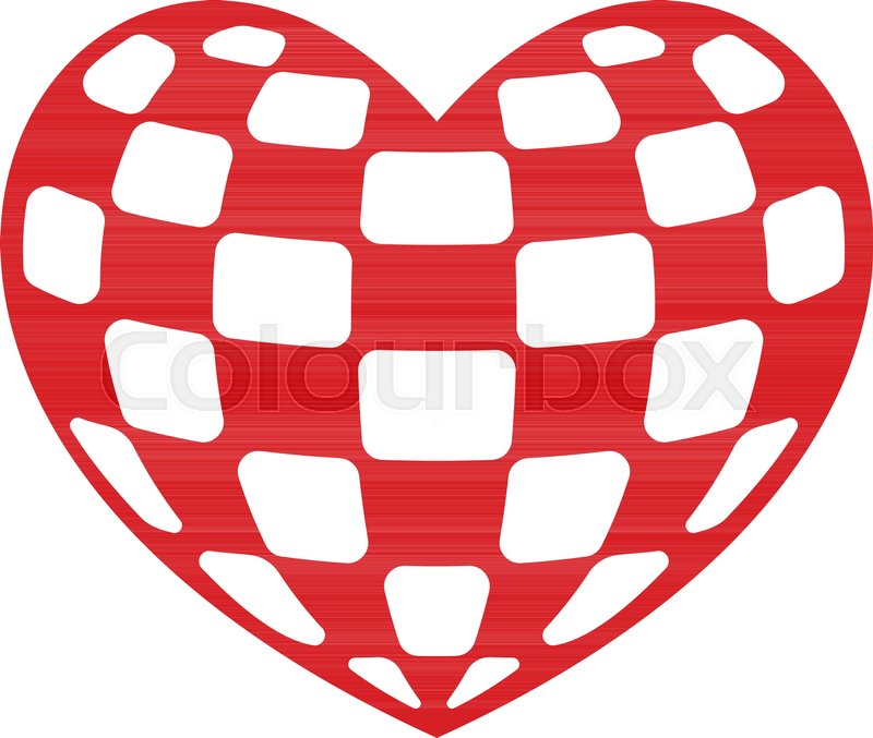 800x677 Checkers Heart Icon Simple Stock Vector Colourbox