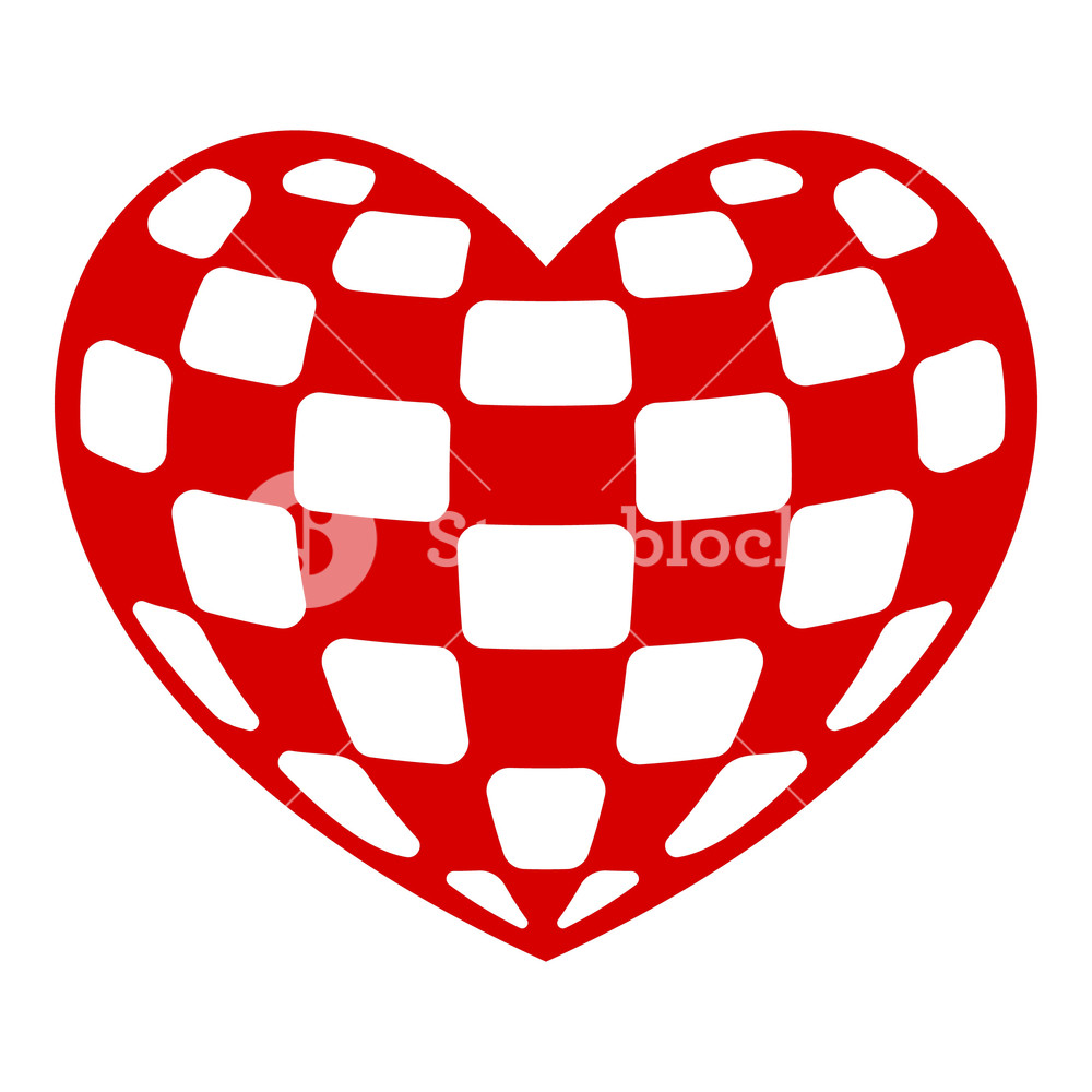 1000x1000 Checkers Heart Icon Simple Illustration Of Checkers Heart Vector