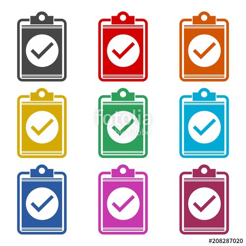 500x500 Checklist Icon, Checklist Icon Form Approved, Color Icons Set
