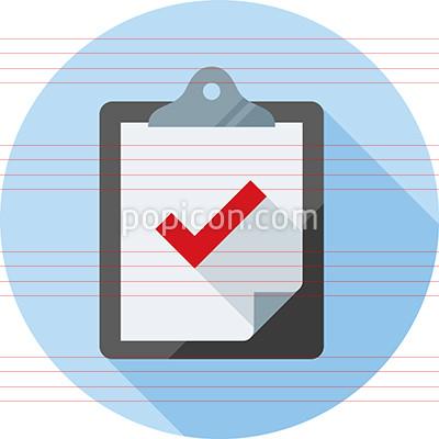 400x400 Clipboard With Checkmark Icon In Circle