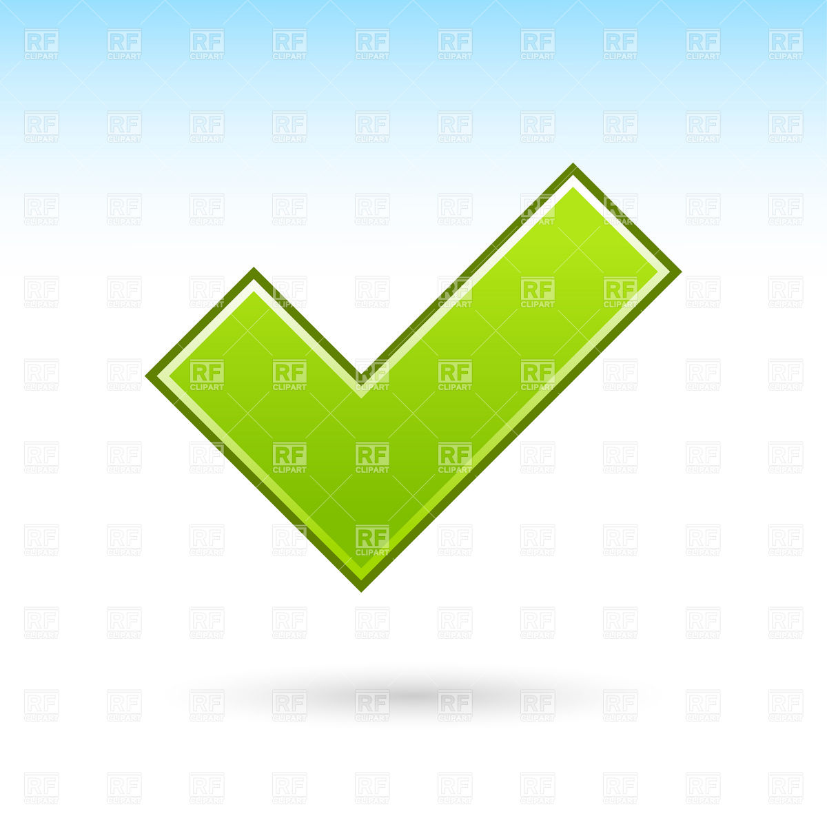 1200x1200 Green Simple Checkmark Icon Vector Image Of Signs, Symbols, Maps