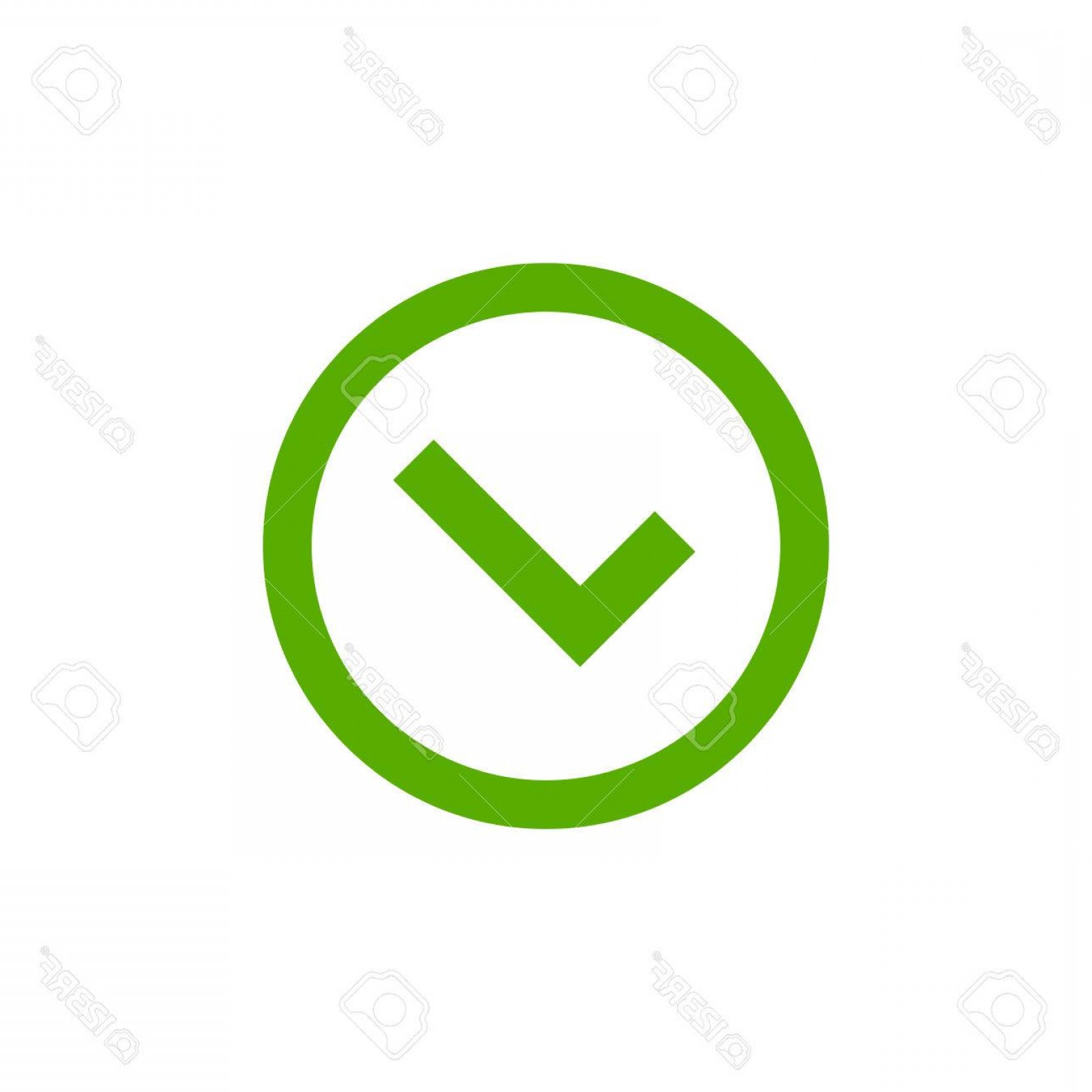 1560x1560 Photostock Vector Tick Sign Element Green Checkmark Icon Isolated
