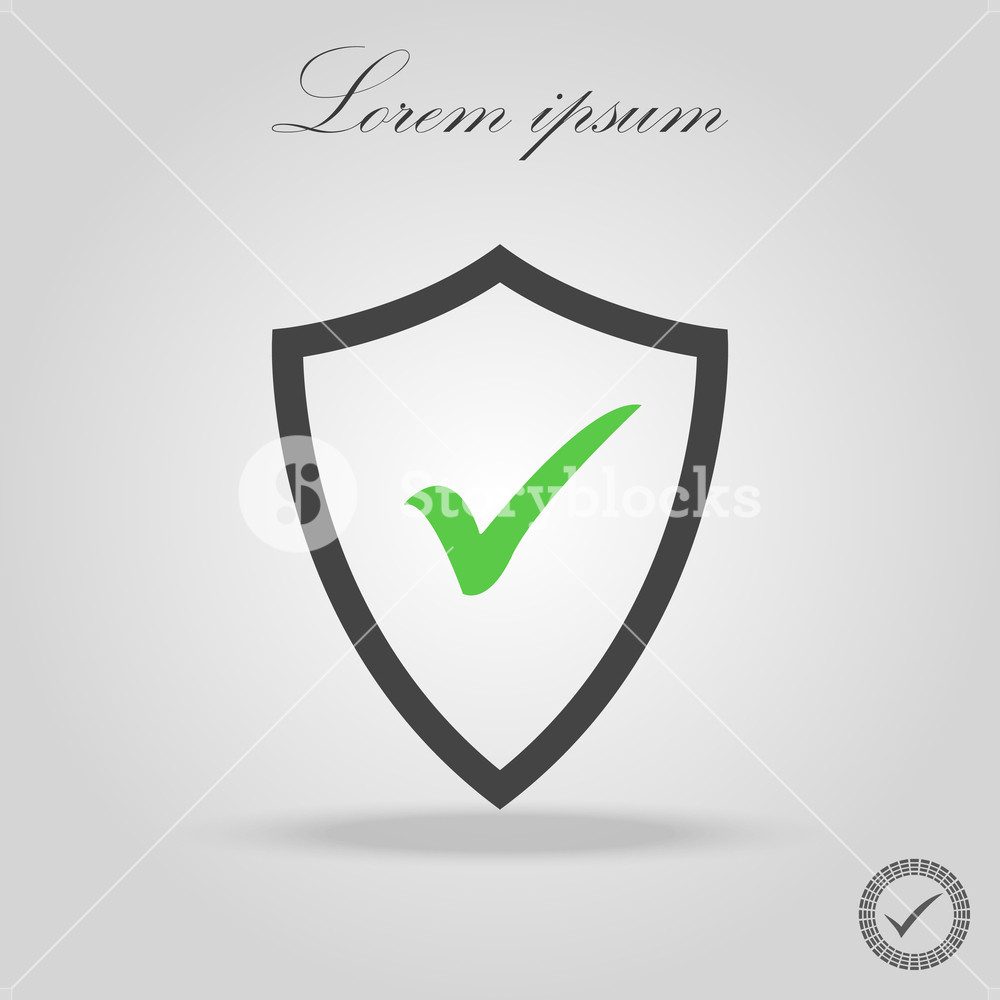 1000x1000 Vector Shield And Checkmark Icon Safety, Protection Premium