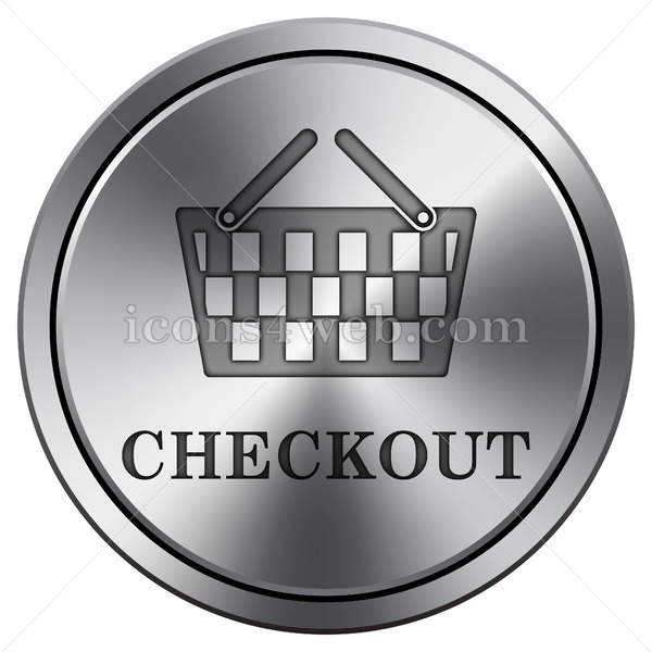 600x600 Checkout Icon Round Icon Imitating Metal Carved Design