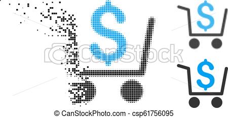 450x234 Fragmented Pixel Halftone Checkout Icon Checkout Icon