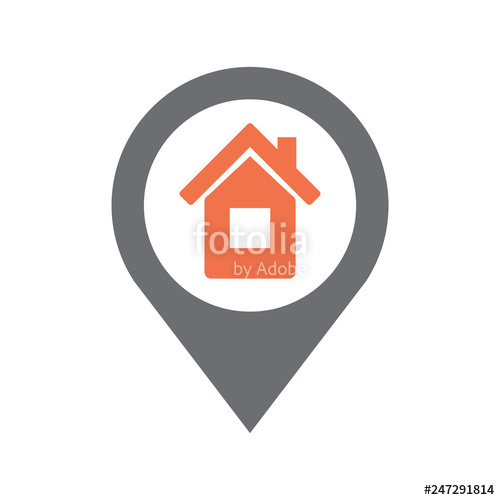 500x500 Checkpoint Home Icon On White Background For Graphic And Web