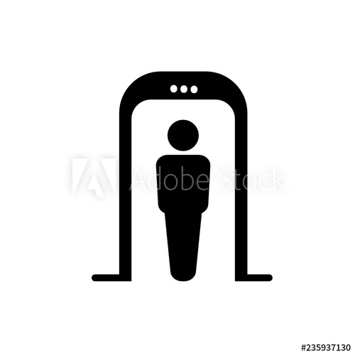 500x500 Security Checkpoint Icon Vector Glyph Style