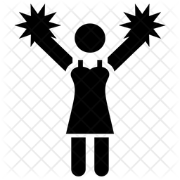 256x256 Cheerleader Icon Of Glyph Style