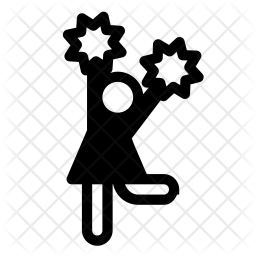 256x256 Cheerleader Female Icon Of Glyph Style