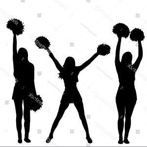 300x300 Icon Silhouette Girl Cheerleaders Team On Hoodamathrun
