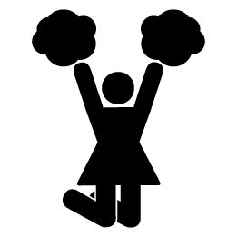 261x261 The Noun Project Cheerleader Icon Identity Pictogram
