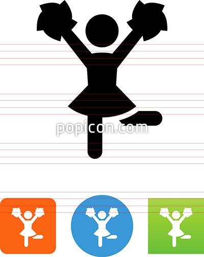 400x505 Vector Cheerleader Icon