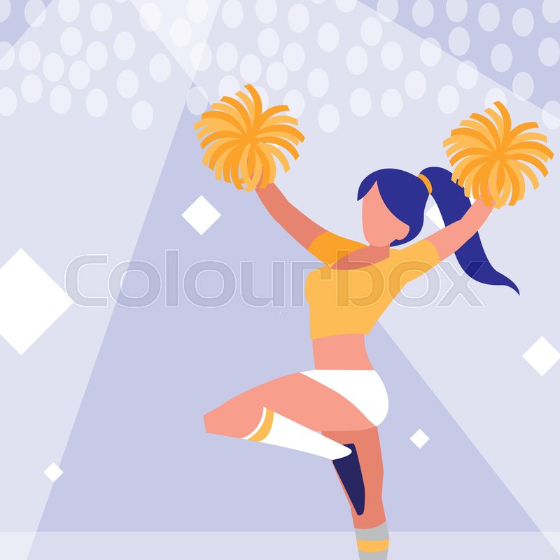 800x800 Woman Cheerleader Isolated Icon Vector Stock Vector Colourbox