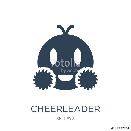 500x500 Cheerleader Icon Vector On White Background, Cheerleader Trendy