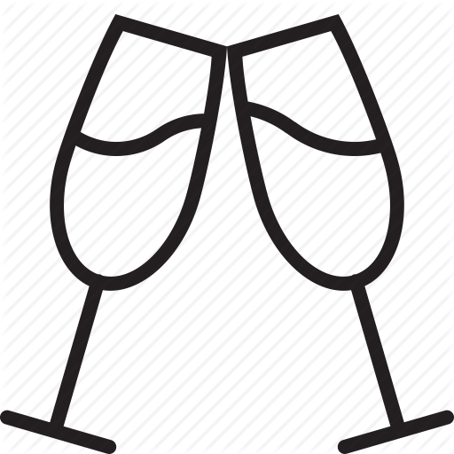 512x512 Cheers, Cocktail, Couple, Drinks, Toast, Toasting, Wine Icon