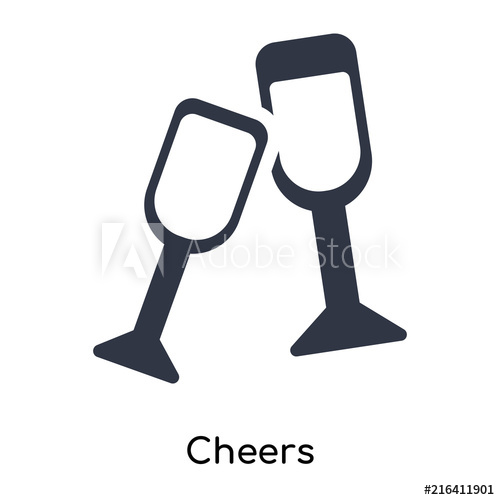 500x500 Cheers Icon Isolated On White Background Modern And Editable