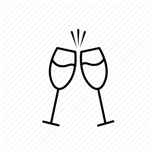 512x512 Birthday, Celebration, Champagne, Cheers, Glasses Icon