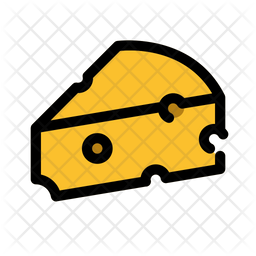 256x256 Cheese Icon Of Colored Outline Style