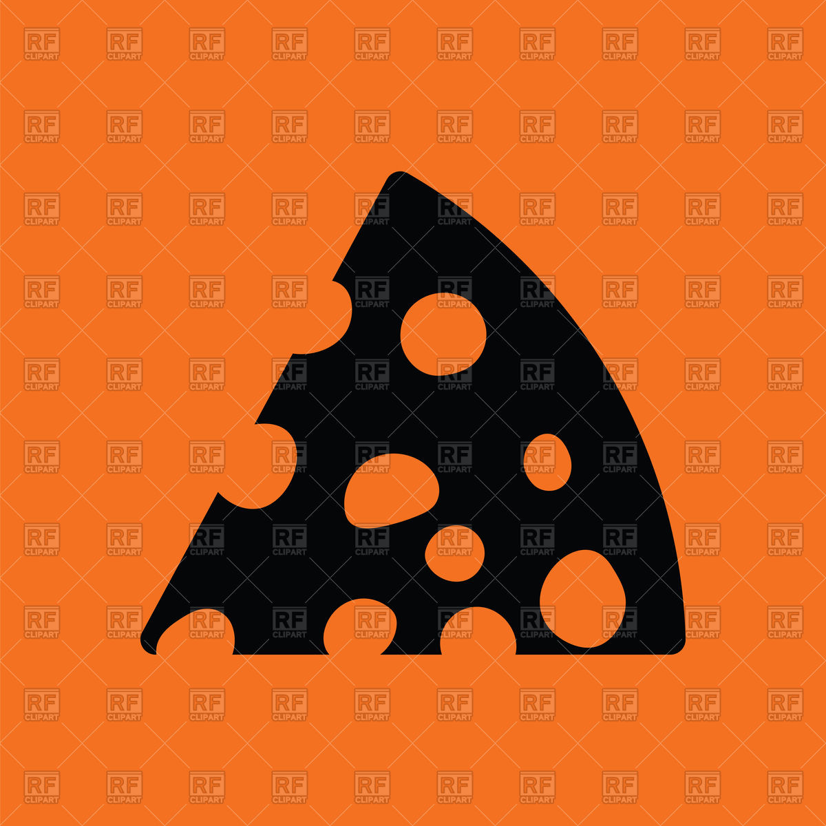 1200x1200 Cheese Icon On Orange Background Vector Image Of Food