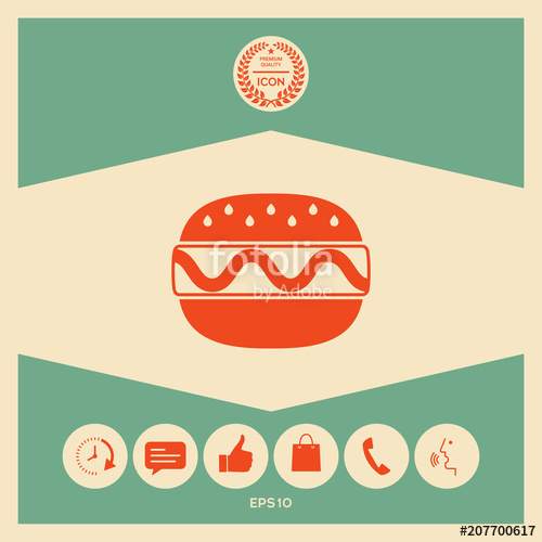500x500 Hamburger Or Cheeseburger Icon Stock Image And Royalty Free
