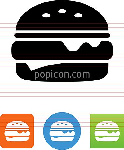 400x481 Vector Cheeseburger Icon