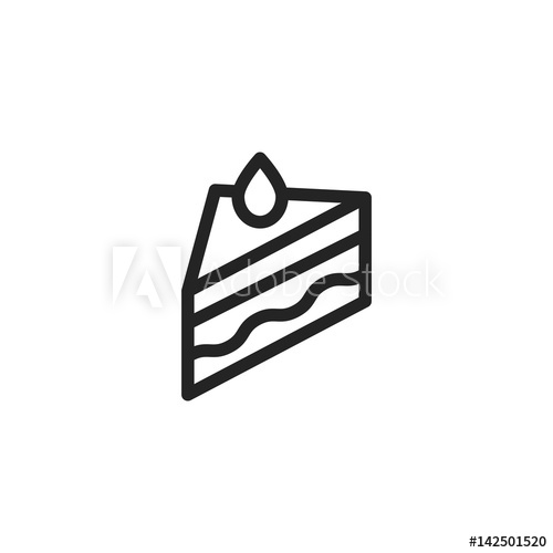 500x500 Cake Vector Icon, Cheesecake Symbol Modern, Simple Flat Vector