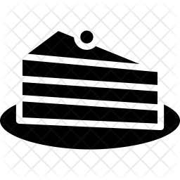 256x256 Cheesecake Icon Of Glyph Style