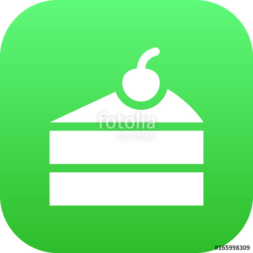 500x500 Isolated Cheesecake Icon Symbol On Clean Background Vector