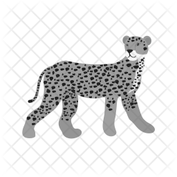 256x256 Cheetah Icon Of Flat Style