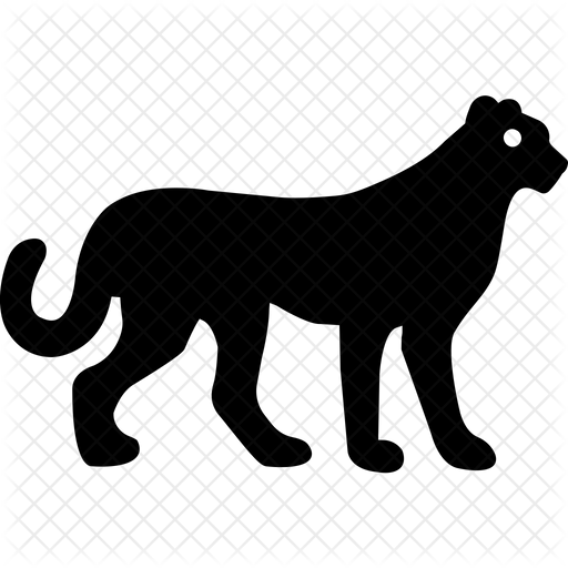 512x512 Cheetah Icon Of Glyph Style