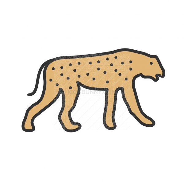 600x600 Cheetah Line Filled Icon