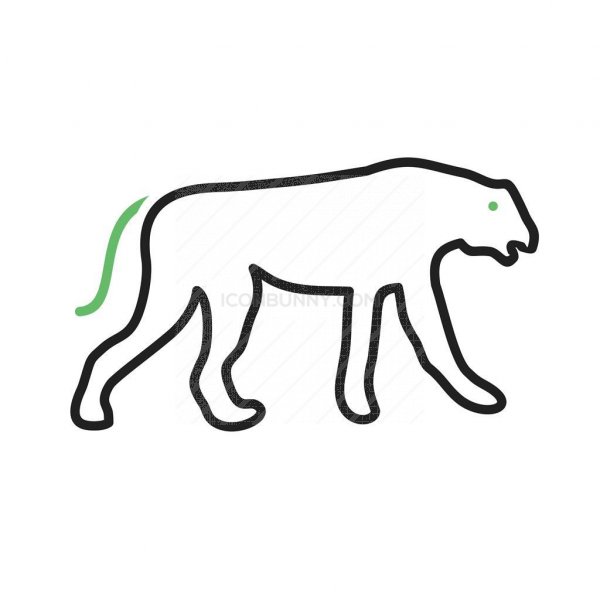 600x600 Cheetah Line Green Black Icon