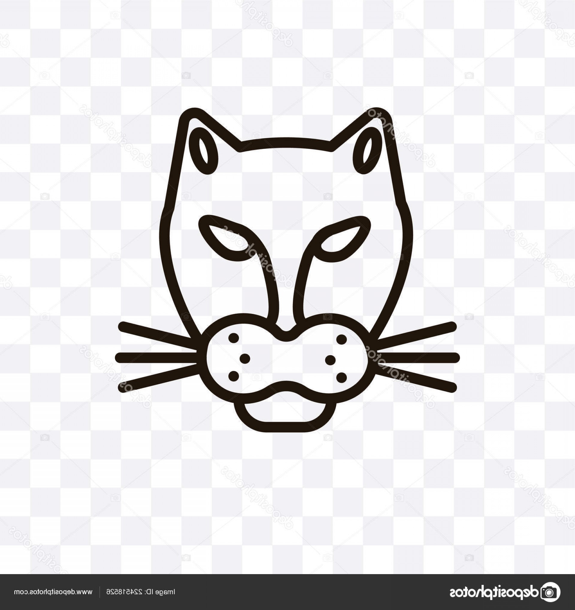 1920x2040 Stock Illustration Cheetah Vector Linear Icon Isolated Hoodamathrun