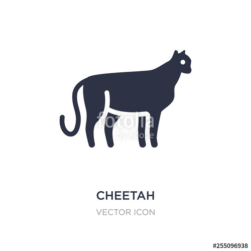 500x500 Cheetah Icon On White Background Simple Element Illustration