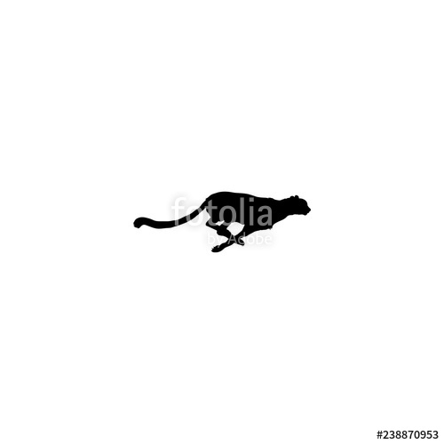 500x500 Cheetah Vector Icon Cheetah Sign On White Background Cheetah