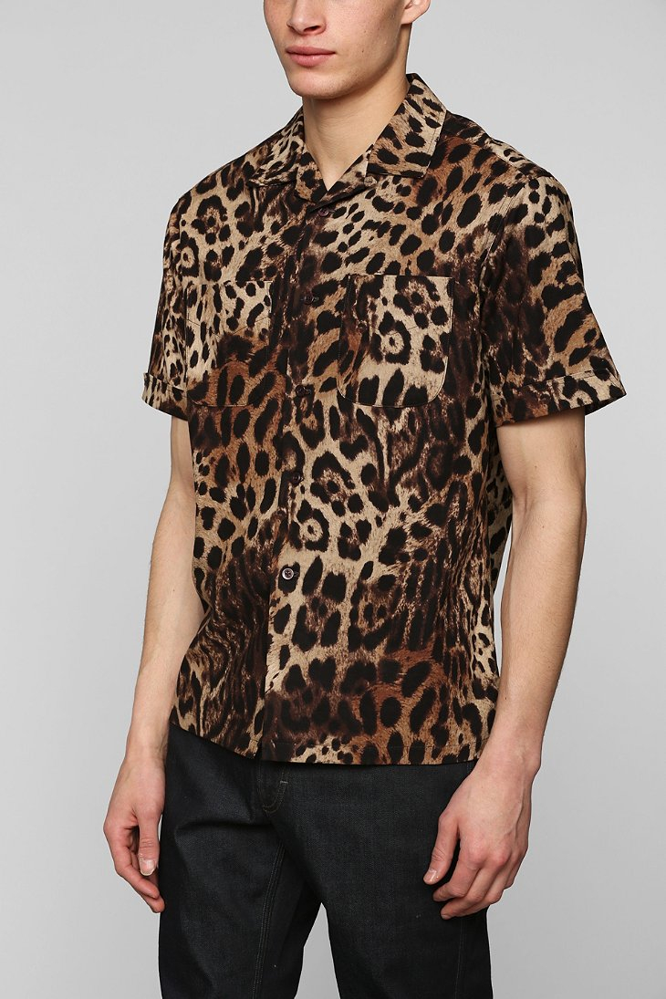 730x1095 Mens Animal Print Button Down Shirt Rldm