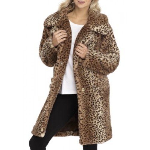 500x500 Campc Women's Clothing Leopard Faux Fur Jacket Cheetah
