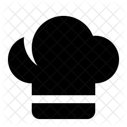 256x256 Chef Hat Icon Of Glyph Style